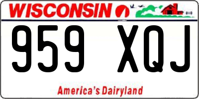 WI license plate 959XQJ