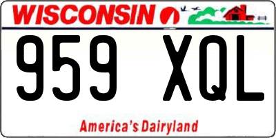 WI license plate 959XQL