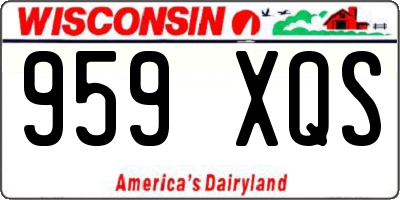 WI license plate 959XQS