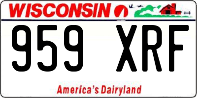 WI license plate 959XRF