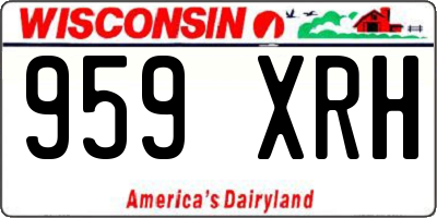 WI license plate 959XRH