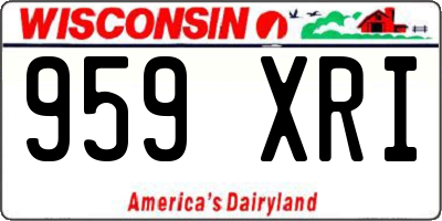 WI license plate 959XRI