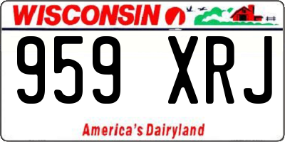 WI license plate 959XRJ