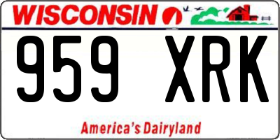 WI license plate 959XRK