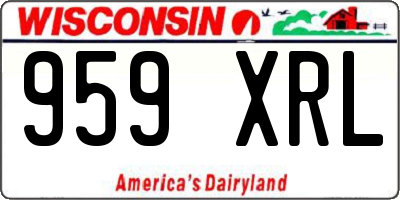 WI license plate 959XRL