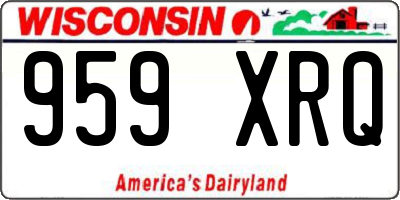 WI license plate 959XRQ