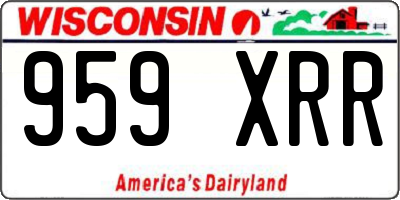 WI license plate 959XRR