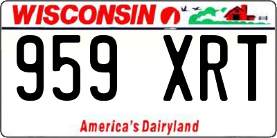 WI license plate 959XRT