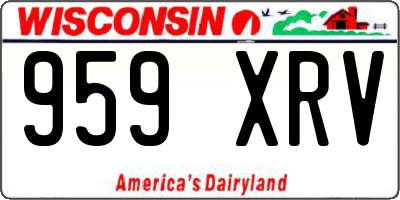 WI license plate 959XRV