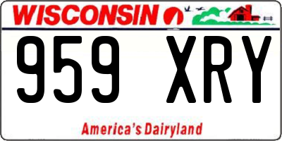 WI license plate 959XRY