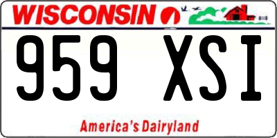 WI license plate 959XSI