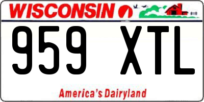 WI license plate 959XTL