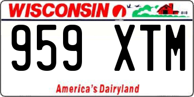 WI license plate 959XTM