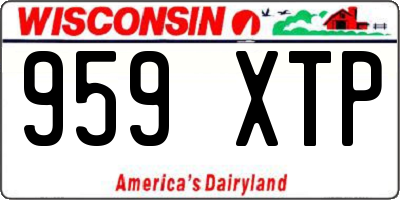WI license plate 959XTP