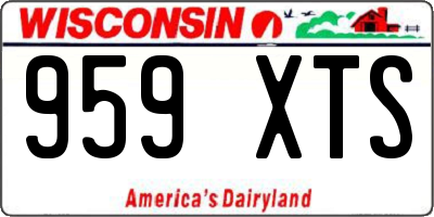 WI license plate 959XTS