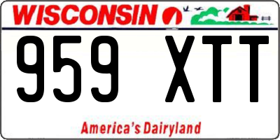 WI license plate 959XTT