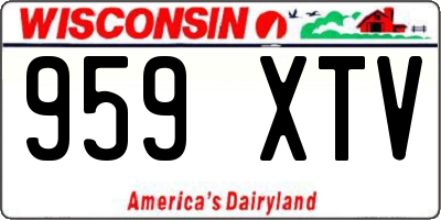 WI license plate 959XTV