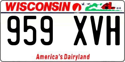 WI license plate 959XVH