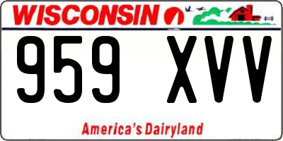 WI license plate 959XVV