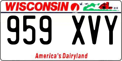 WI license plate 959XVY