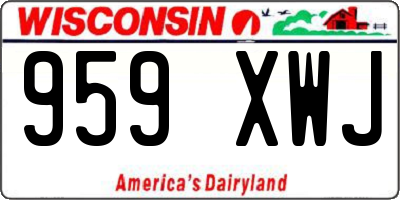 WI license plate 959XWJ