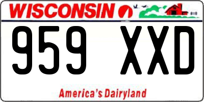 WI license plate 959XXD