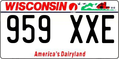 WI license plate 959XXE