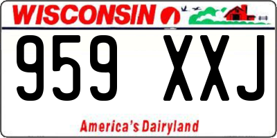 WI license plate 959XXJ