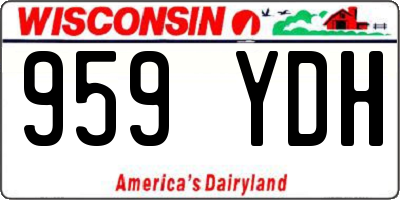 WI license plate 959YDH