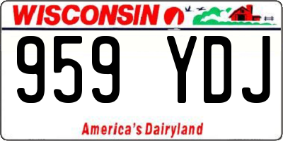WI license plate 959YDJ