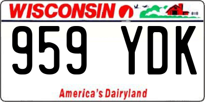WI license plate 959YDK