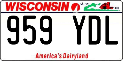 WI license plate 959YDL