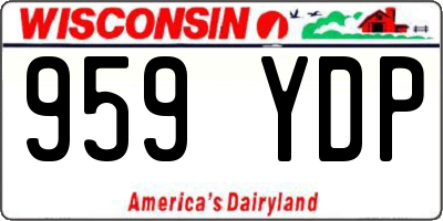 WI license plate 959YDP