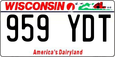 WI license plate 959YDT