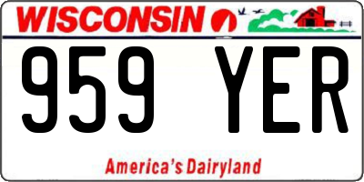 WI license plate 959YER
