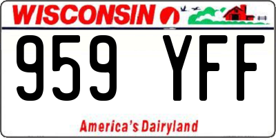WI license plate 959YFF