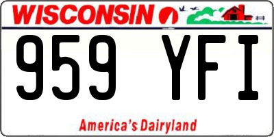 WI license plate 959YFI