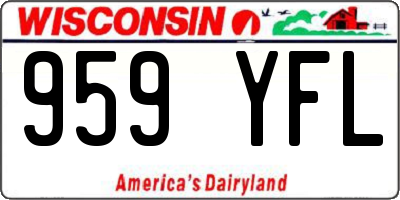 WI license plate 959YFL