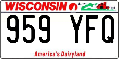WI license plate 959YFQ