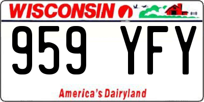 WI license plate 959YFY