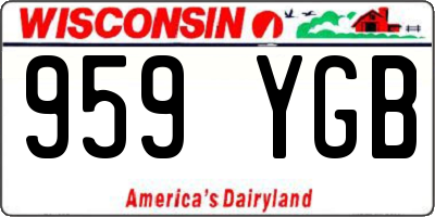 WI license plate 959YGB