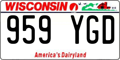 WI license plate 959YGD