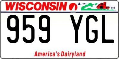 WI license plate 959YGL