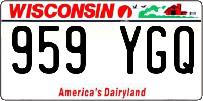 WI license plate 959YGQ