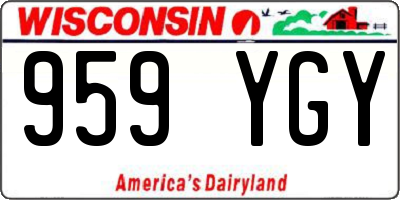 WI license plate 959YGY