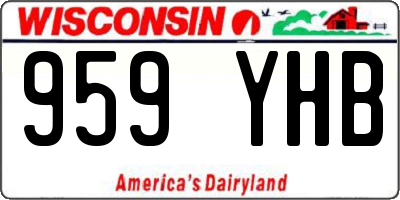 WI license plate 959YHB