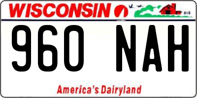 WI license plate 960NAH