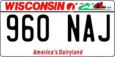 WI license plate 960NAJ