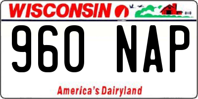 WI license plate 960NAP