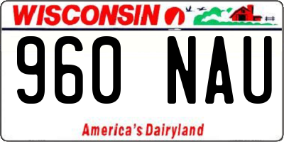 WI license plate 960NAU